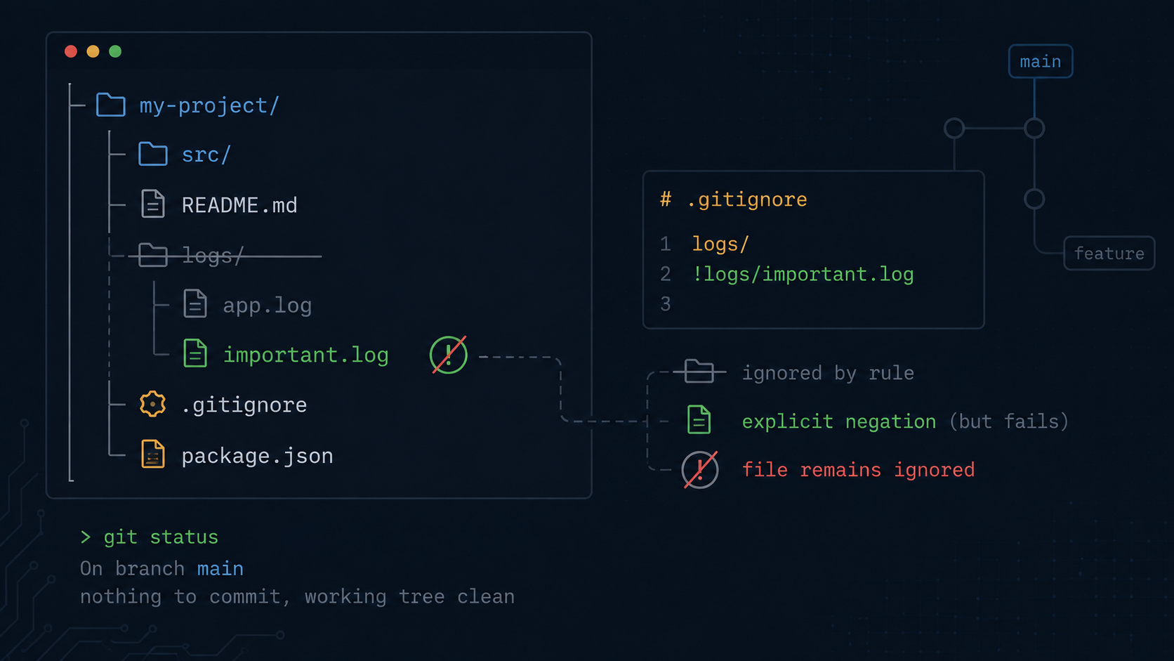 The .gitignore Patterns That Don't Do What You Think (Negation, Wildcards, and Directory Slashes)